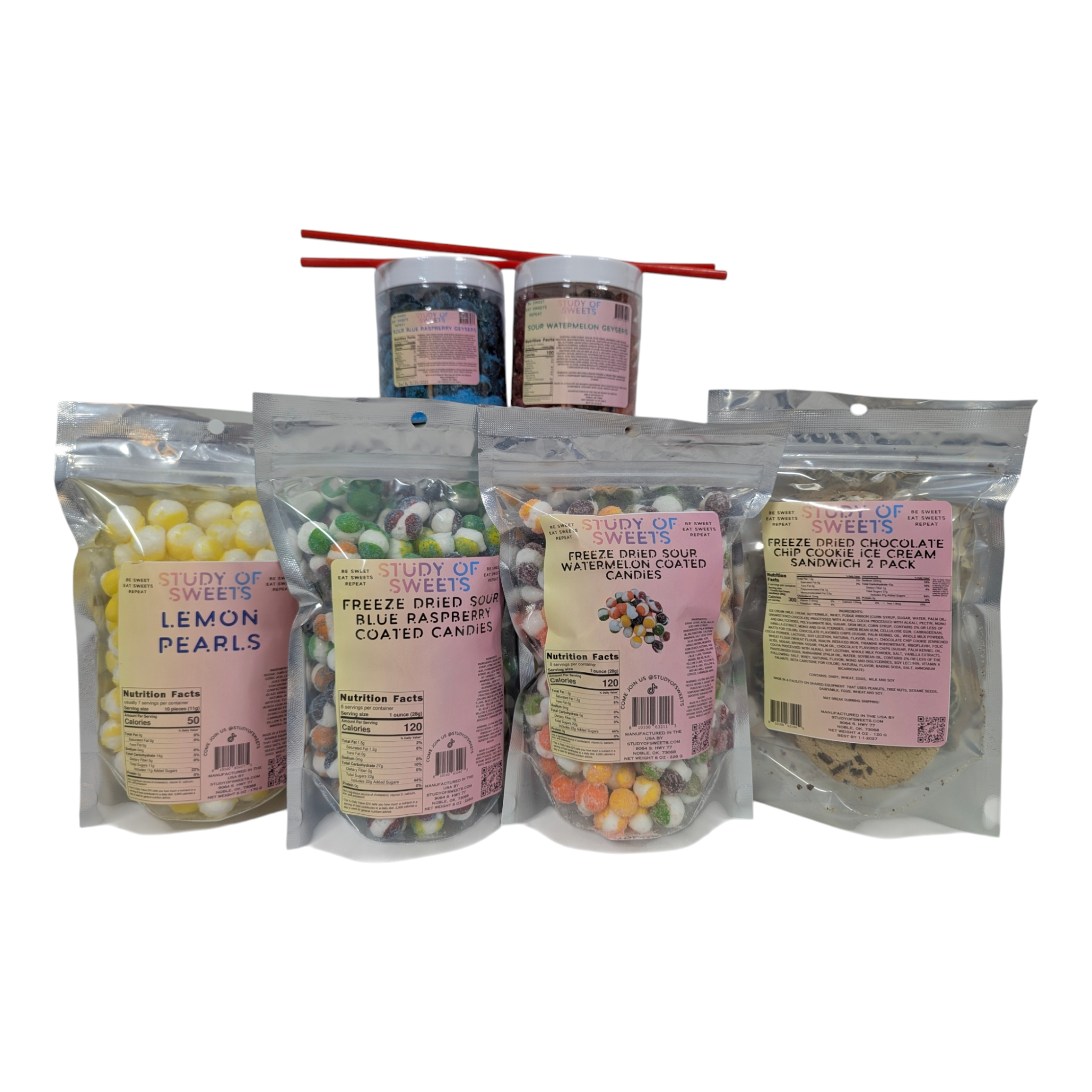 Freeze Dried Candies &amp; Geyser Bundles Sour and Non Sour CHOOSE FLAVORS BELOW